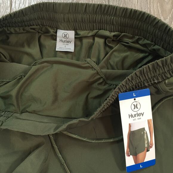 NWT Hurley Green Shorts Floral Woman Size Large - Picture 3 of 8